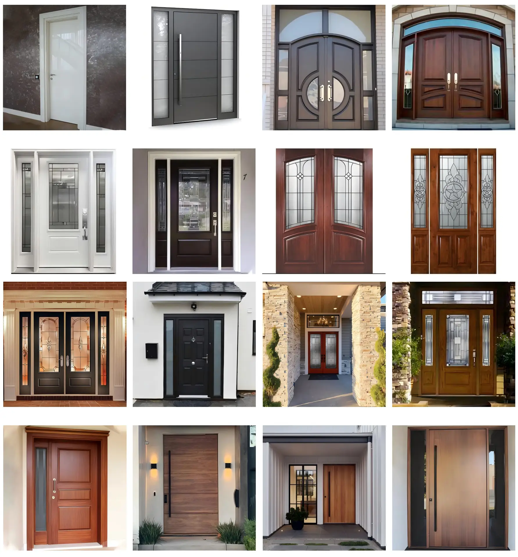 Completed aluminum entrance door prepared for visual and operation checks