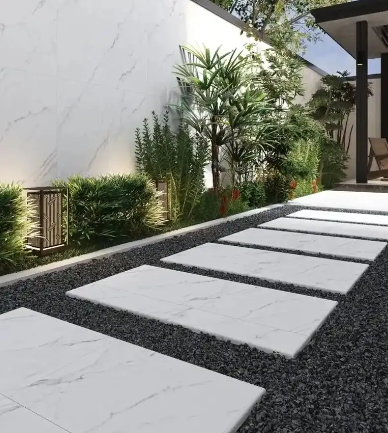 Outdoor paving tile for terrace and landscape areas