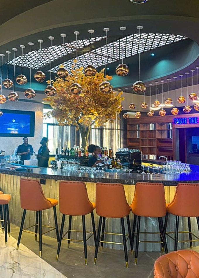 Completed restaurant lighting and furniture project in Nairobi Kenya