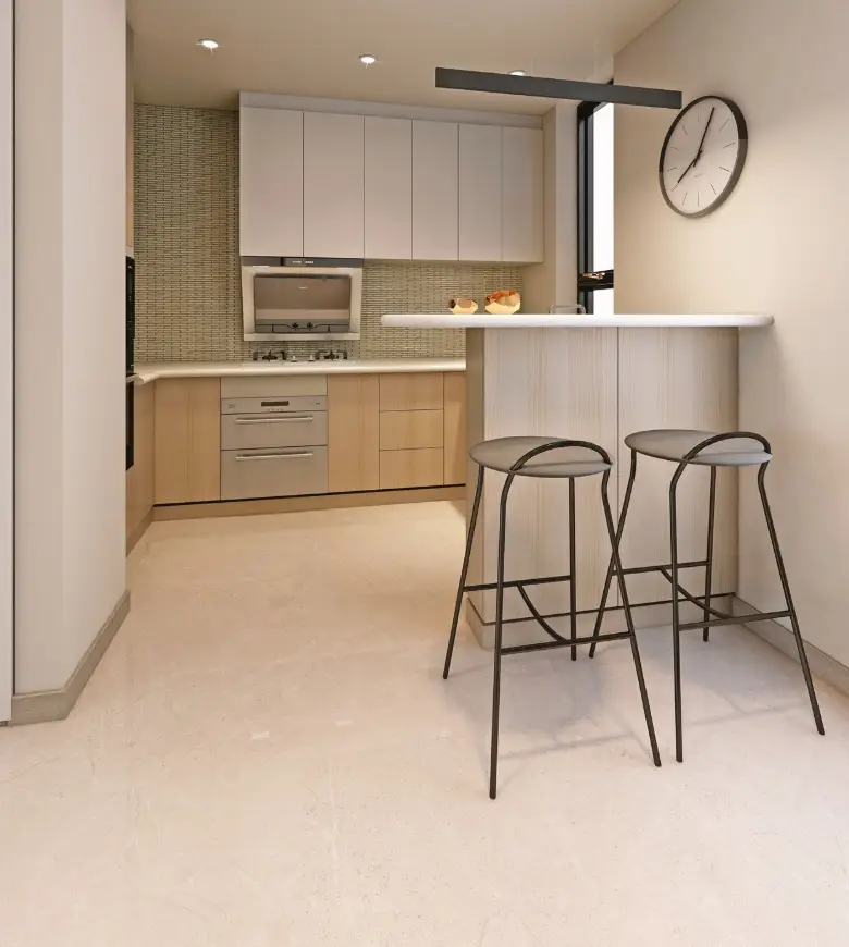 Tile selection for an apartment building interior