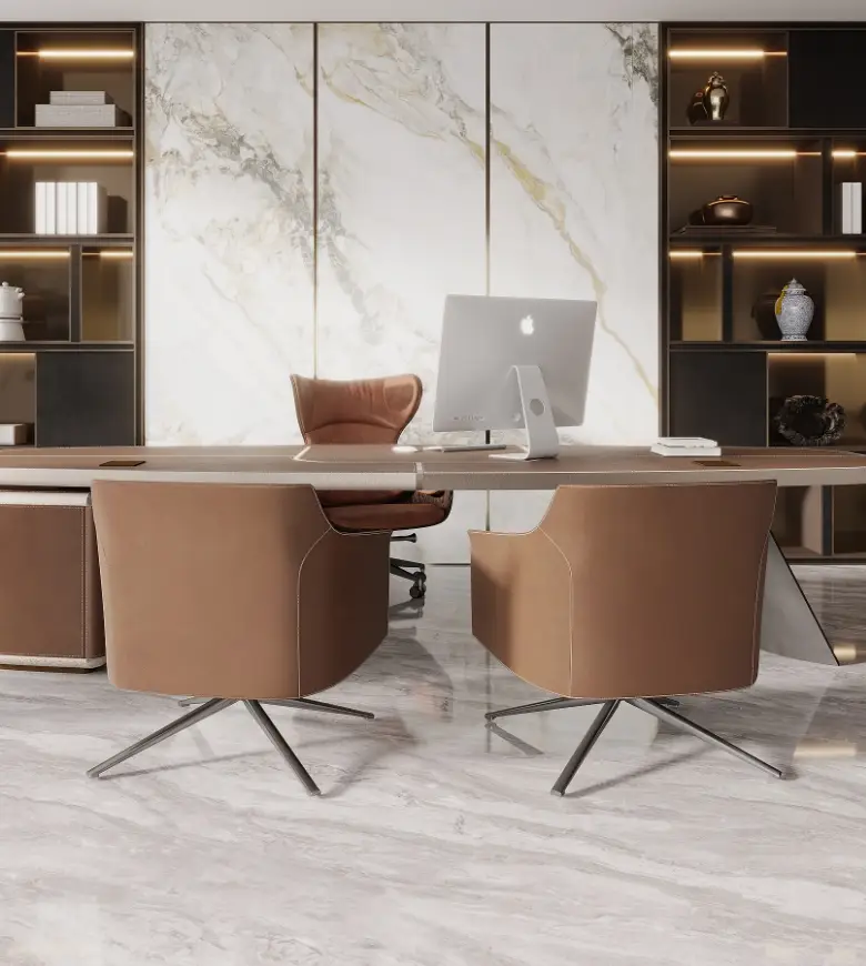 Floor tile finish selected for an office project