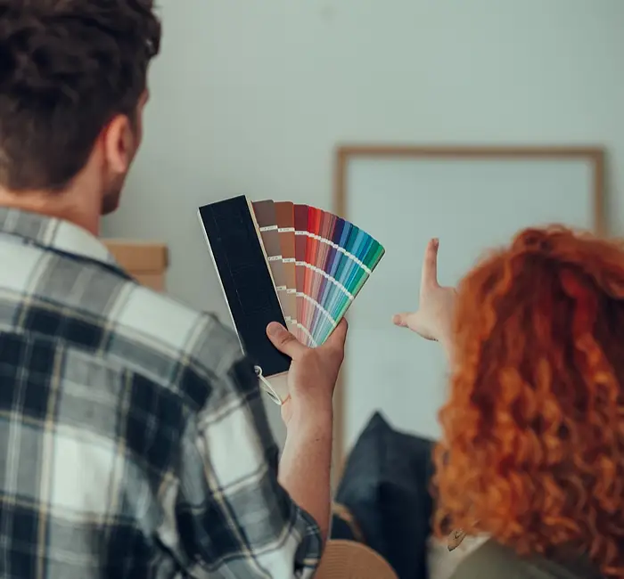 Homeowner choose the color for their house wall