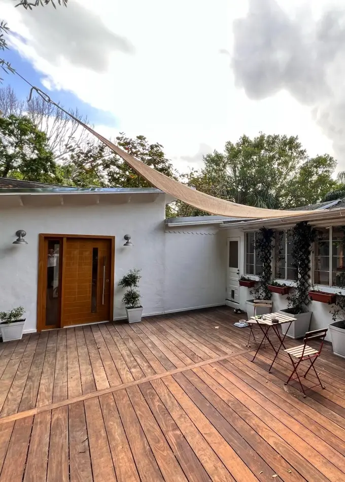 Completed balcony materials in a residential project in the United States