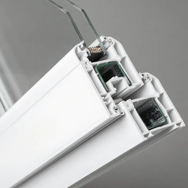 uPVC fixed window frame profile and finish options