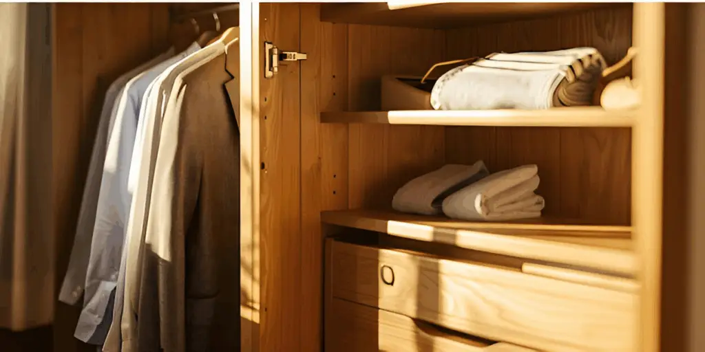 Cedar Closet Insert in Wardrobe