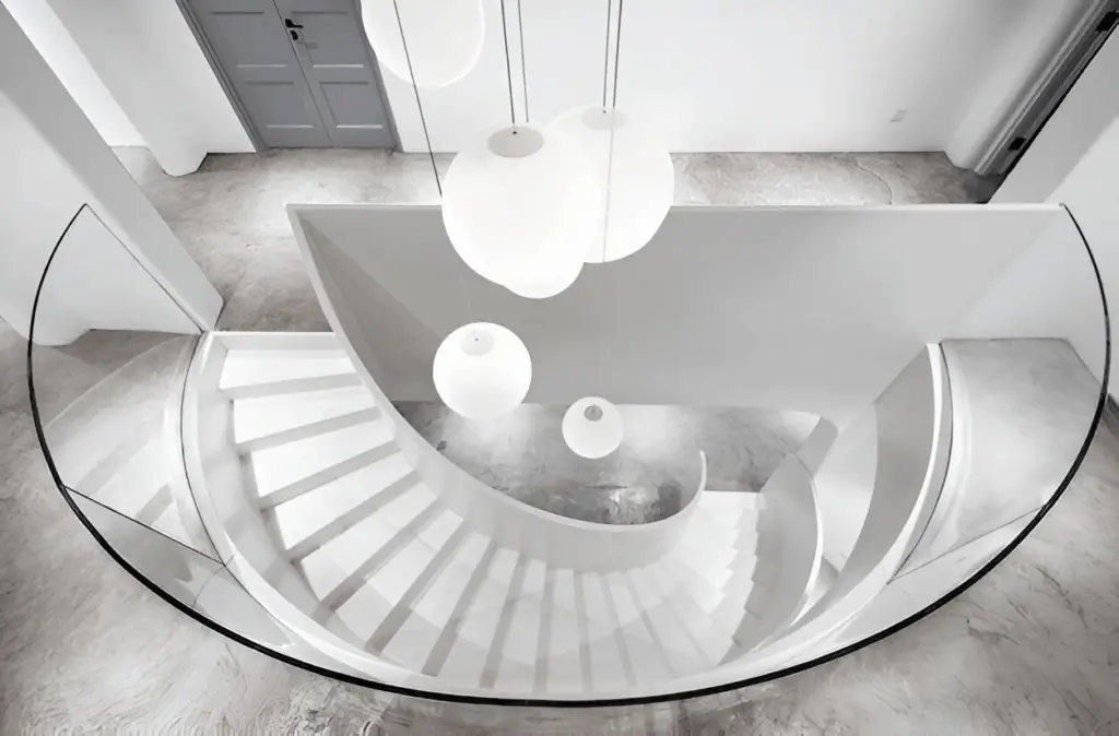 Glass Spiral Staircase Design