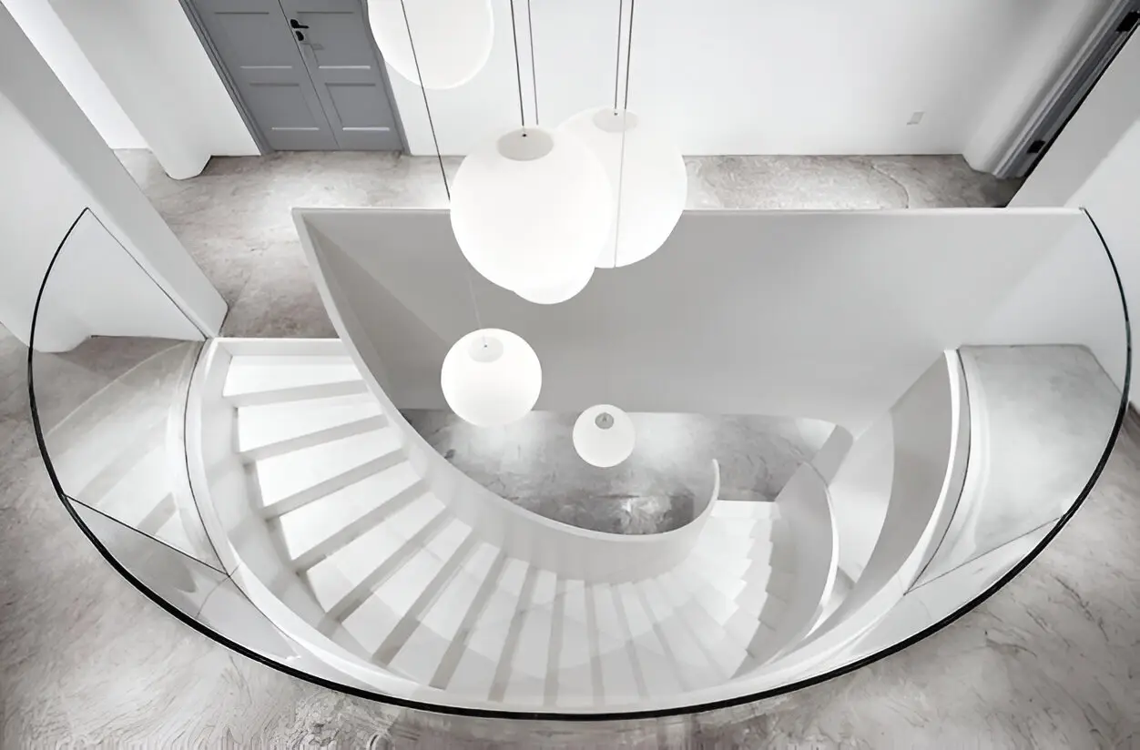 Glass Spiral Staircase Design