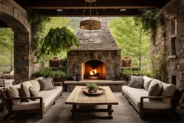 outdoor fireplace design