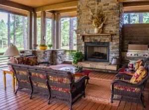 Gas Insert Fireplace Screened Porches