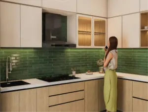 The height of the people who use the kitchen every day