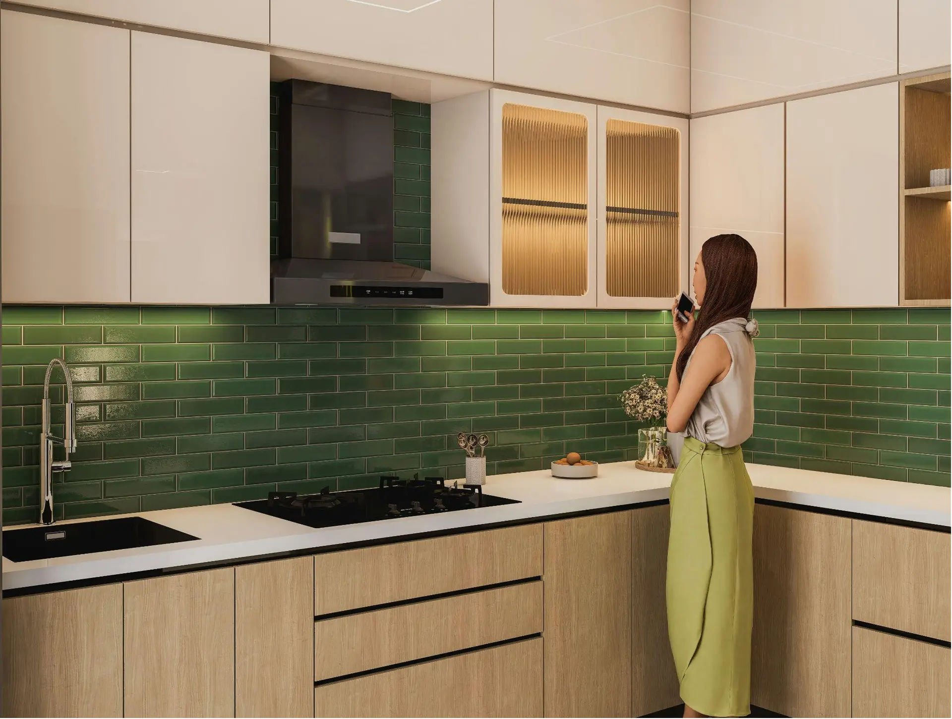 The height of the people who use the kitchen every day