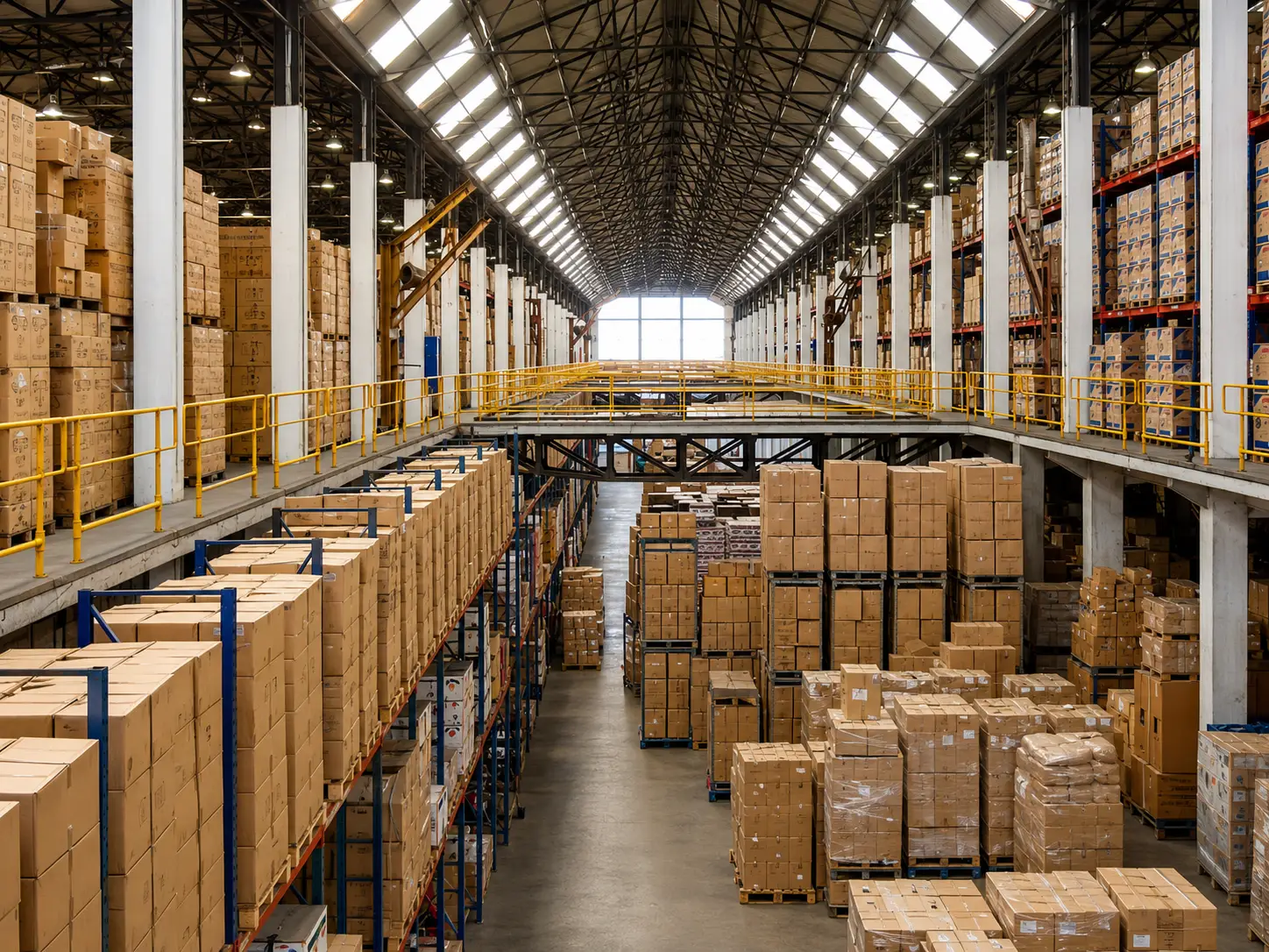 Multi-category building materials consolidated and organized for project shipment
