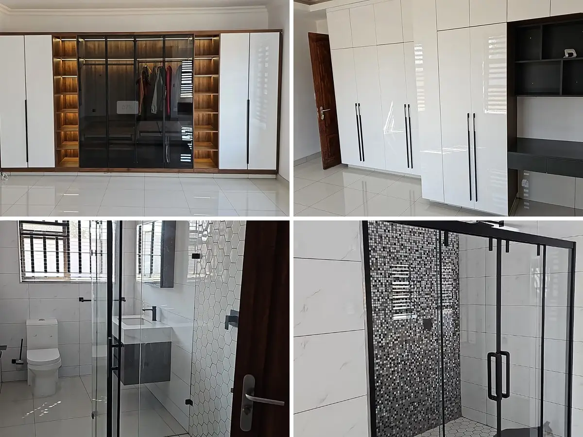 Completed wardrobe and bedroom interior in a Cape Town house