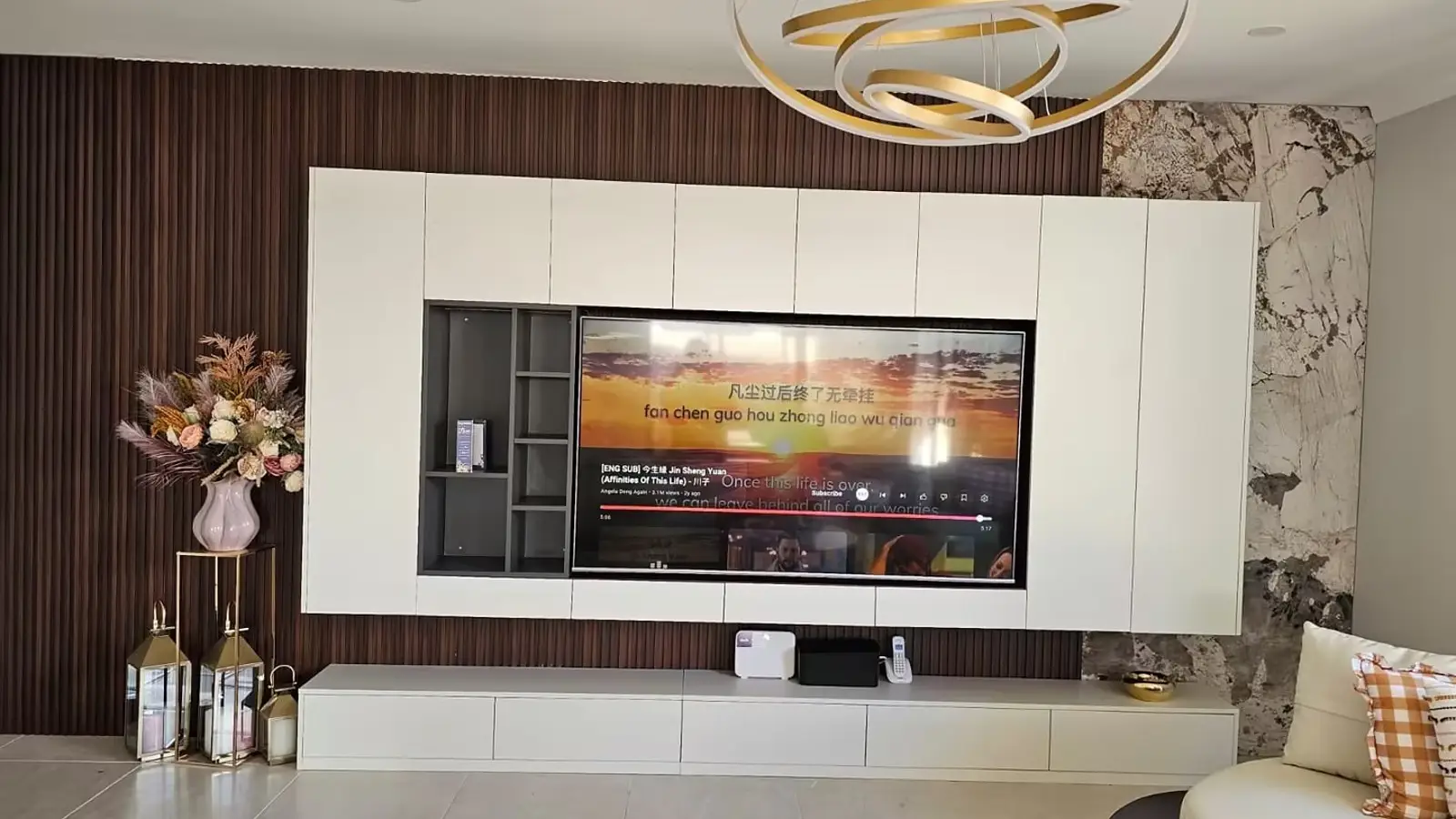 Completed modern living room in a Sydney house
