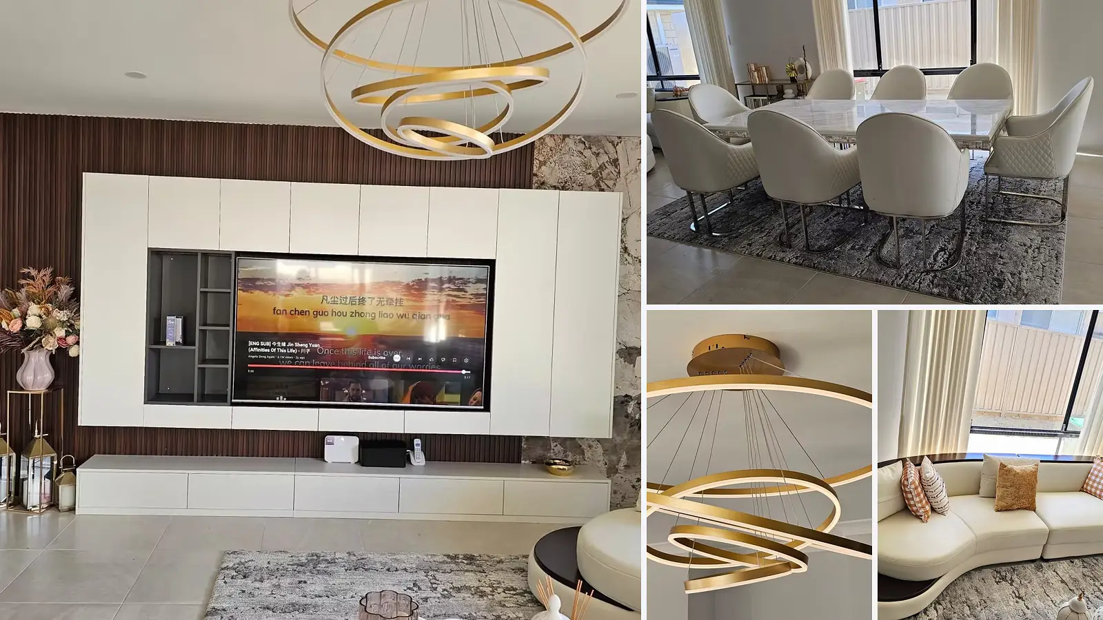 Completed modern living room in a Sydney house