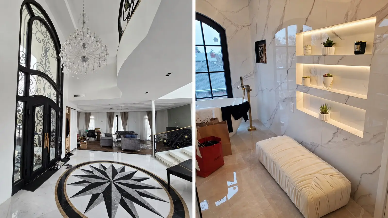 Interior materials installed in a Hawaii villa